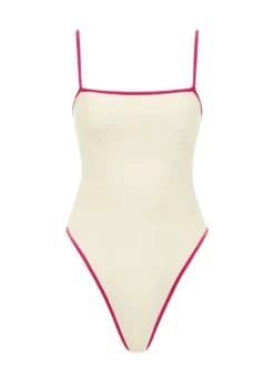 Jacelyn One Piece - Binded Cream Raspberry