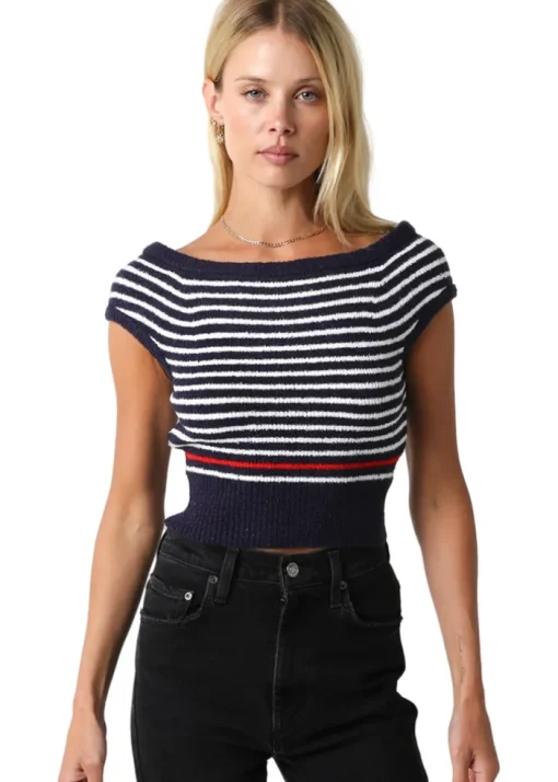 Lucy Sweater Top - Navy
