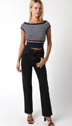 Lucy Sweater Top - Navy