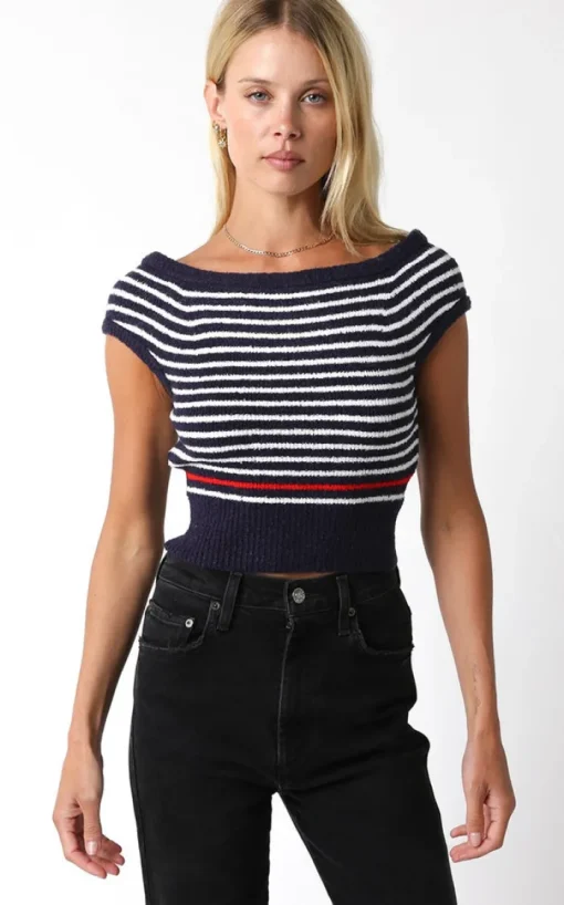 Lucy Sweater Top - Navy