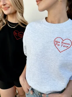 Mas Besos Sweatshirt - Ice Grey