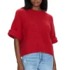 Micah Sweater Top - Ruby