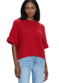Micah Sweater Top - Ruby