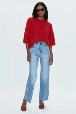 Micah Sweater Top - Ruby
