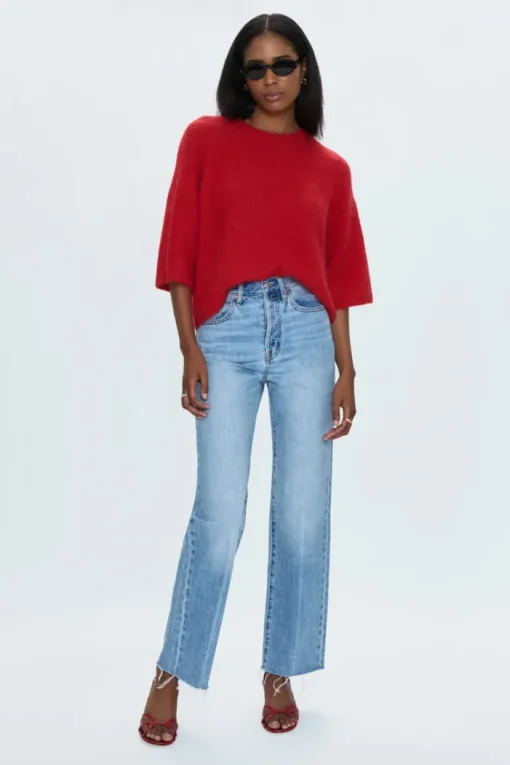 Micah Sweater Top - Ruby