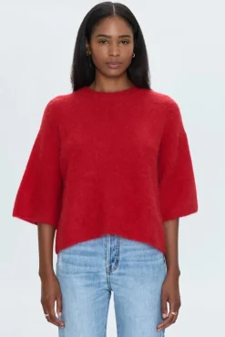 Micah Sweater Top - Ruby