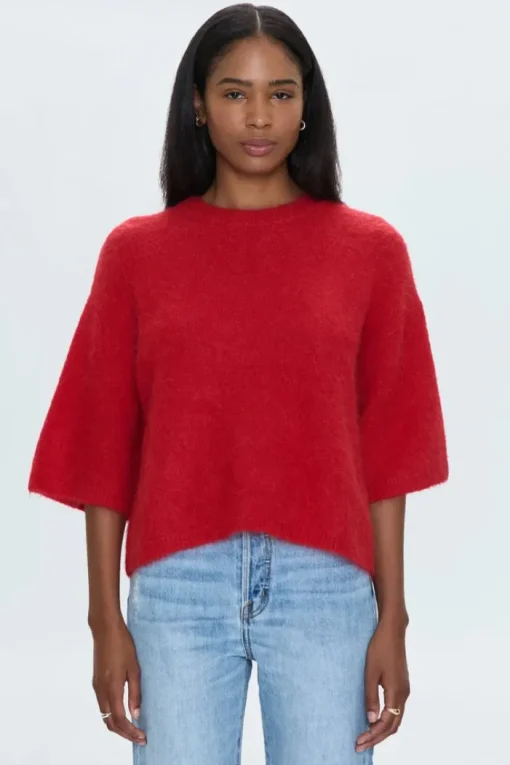 Micah Sweater Top - Ruby