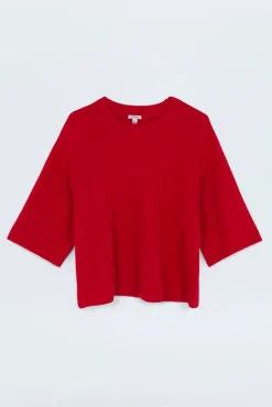 Micah Sweater Top - Ruby