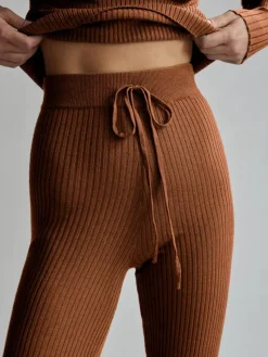 Mocado Rib Knit Legging - Tortoise Shell