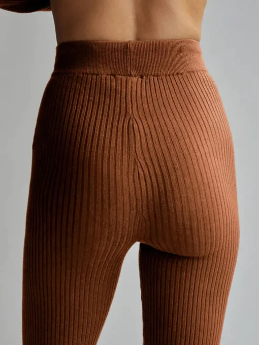 Mocado Rib Knit Legging - Tortoise Shell