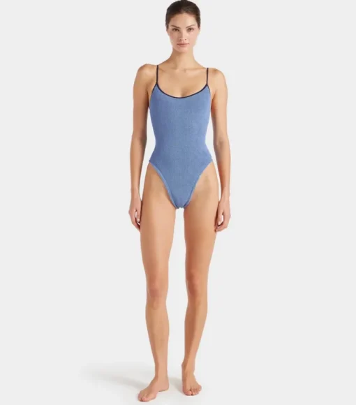 Pamela One Piece - Cornflower/Navy