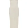 Petal Long Slip Dress - Bone Crochet