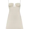 Petal Short Slip Dress - Bone Crochet
