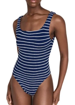 Square Neck One Piece - Navy/White (PRE-ORDER)
