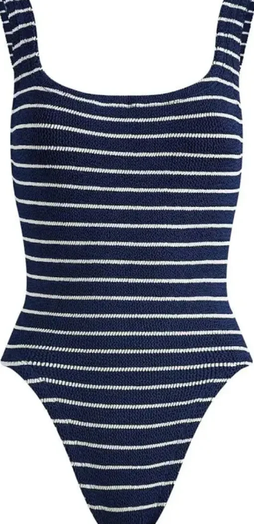 Square Neck One Piece - Navy/White (PRE-ORDER)