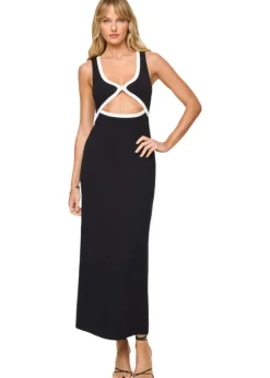Steph Dress - Black-Cream