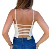 Strappy Back Cami Top - Off White