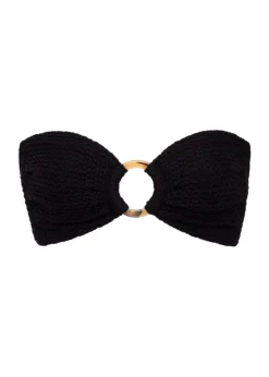 Tori Bandeau Top - Black Crochet