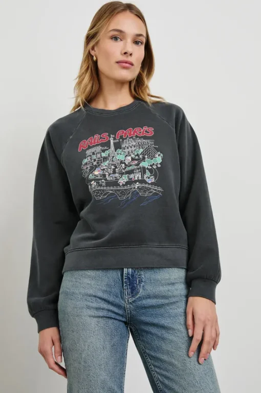Vintage Raglan Paris Sweater