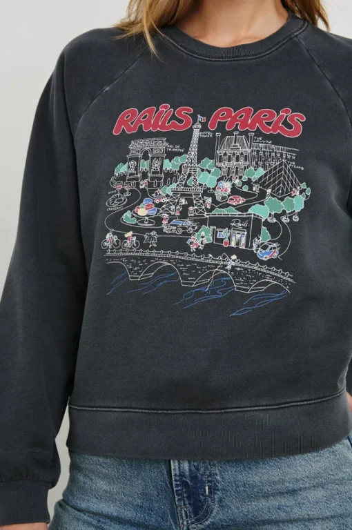 Vintage Raglan Paris Sweater