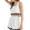 Wavy Linen Set - Off White